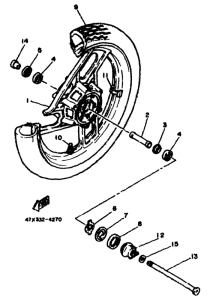 RD500LC Переднее колесо