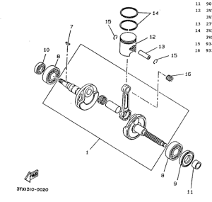 CW50 Коленчатый вал и поршни