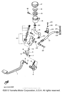 FJ1200W Задний торм цилиндр