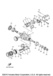 XP500G Коленчатый вал и Поршень