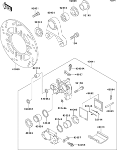 ZX400 Задний суппорт