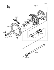 KMX200 Задняя ступица колеса