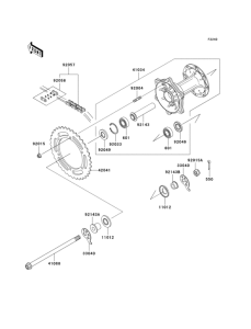  Задняя ступица колеса