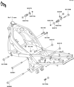 ZX600 Крепление двигателя