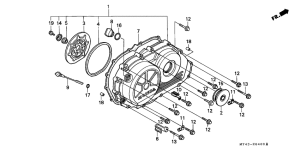 VFR750F Крышка картера правая