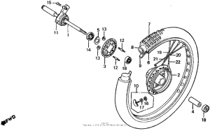 XR500R Front wheel 81-82