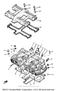XJ750RH Головка цилиндров