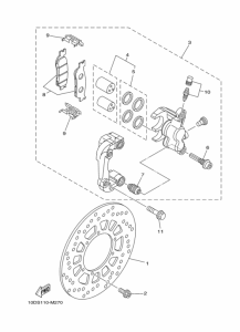 TW200E Передний суппорт