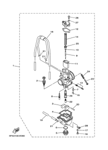 YZ85LW Карбюратор