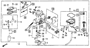 XL500R Xl500r carburetor 82