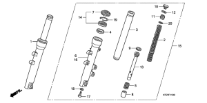 PES150 Вилка передней оси
