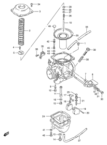GS125 Carburetor assy