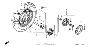 VT750C Переднее колесо