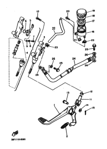 FZR400 FZR400U Задний тормозной цилиндр