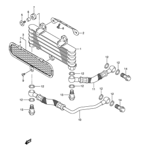 SV650 Масляный радиатор