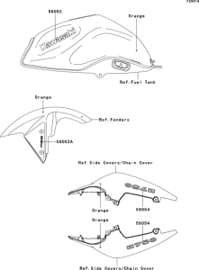 ZR750 Decals(orange)(maf / mas)