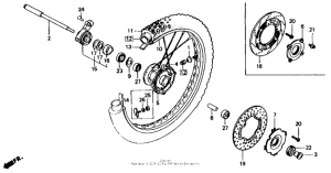 XR600R Переднее колесо