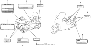 GL1500I Caution label (1)