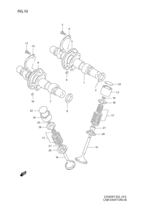 GS500 Распределительный вал-клапаны