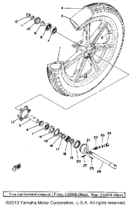 XS400E Переднее колесо