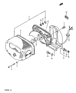 GR650 Задний комбинированный сигнал