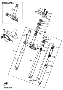 PW50 PW50G Вилка передней оси