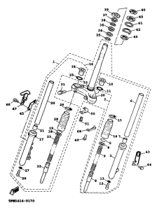 XC125 Передняя вилка