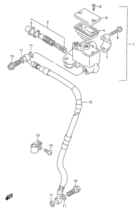 DF200 Передний тормозной цилиндр