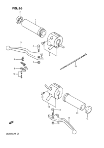 VS750 Рулевой переключатель