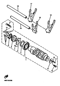XVZ13LT XVZ13LTJ Shift cam & fork