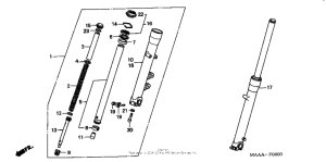 VT1100C Передняя вилка