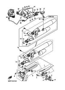XVS1100AT XVS1100ATT Выхлоп