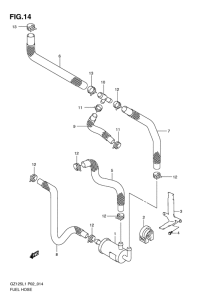 GZ125 Топливный шланг