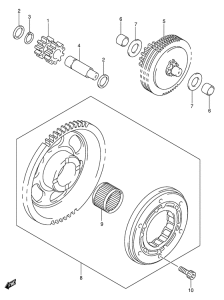 DR-Z400 Муфта стартера