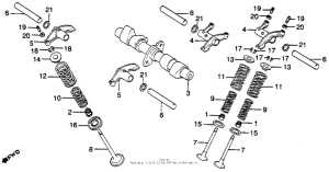 CM400 Распределительный вал и клапана
