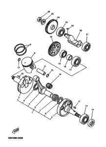 DT125RE Коленчатый вал и Поршень