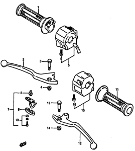 GSX-750 Рулевой переключатель