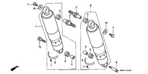 VT1100C Задние амортизаторы