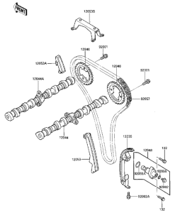ZG1200 Camshafts / chain / tensioner