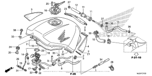 ST1300P (ABS) Топливный бак