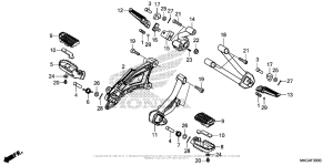 CMX500 Подножки