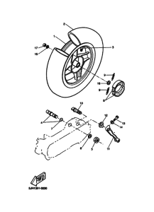 EW50 Rear wheel complete assy