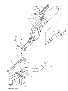 XT600 Выхлопная система