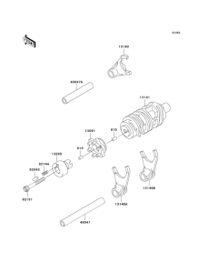  Валы и вилки переключения передач