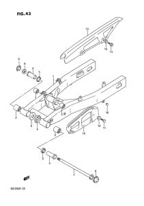 RG125 Маятник задний