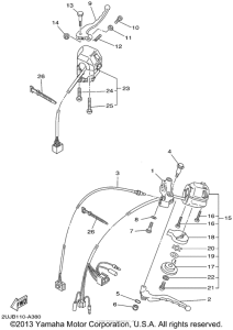 XV250 Рулевые переключатели