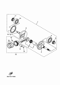 MWS150-A Crankshaft & piston