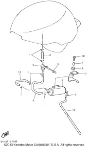 YZF600RPC Топливный бак