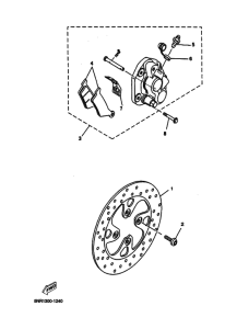 YP125D Передний суппорт
