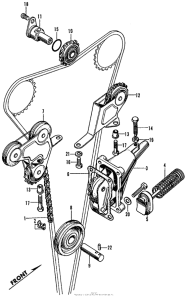 CL450 Cam chain + tensioner
